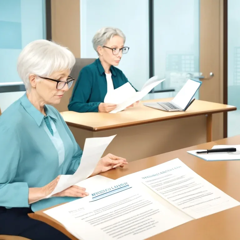 Advisor explaining documents